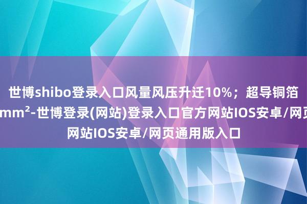 世博shibo登录入口风量风压升迁10%；超导铜箔面积达5200mm²-世博登录(网站)登录入口官方网站IOS安卓/网页通用版入口