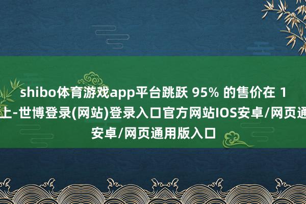 shibo体育游戏app平台跳跃 95% 的售价在 1000 元以上-世博登录(网站)登录入口官方网站IOS安卓/网页通用版入口