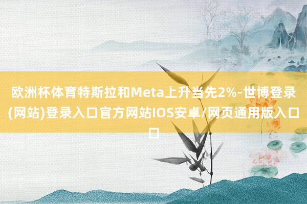 欧洲杯体育特斯拉和Meta上升当先2%-世博登录(网站)登录入口官方网站IOS安卓/网页通用版入口