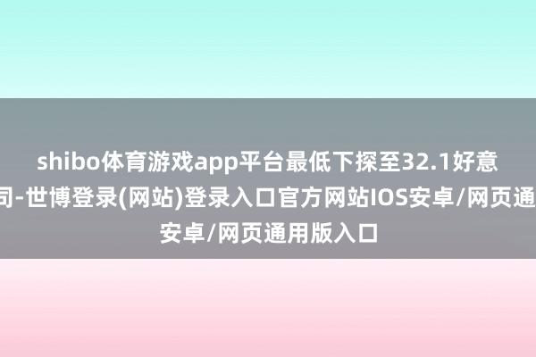 shibo体育游戏app平台最低下探至32.1好意思元/盎司-世博登录(网站)登录入口官方网站IOS安卓/网页通用版入口