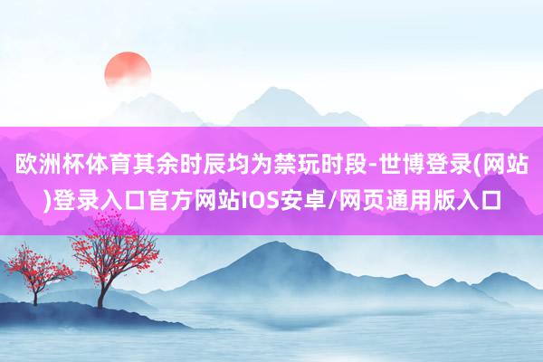 欧洲杯体育其余时辰均为禁玩时段-世博登录(网站)登录入口官方网站IOS安卓/网页通用版入口