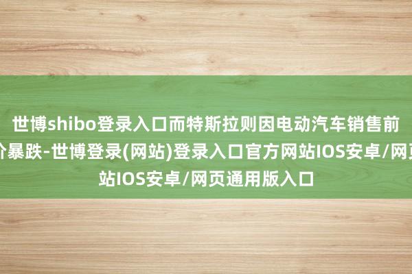 世博shibo登录入口而特斯拉则因电动汽车销售前程黯澹而股价暴跌-世博登录(网站)登录入口官方网站IOS安卓/网页通用版入口
